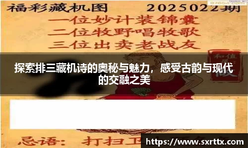 探索排三藏机诗的奥秘与魅力，感受古韵与现代的交融之美